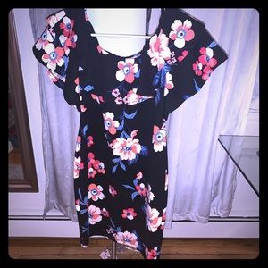 Off the shoulder floral mini dress